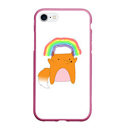 Чехол iPhone 7/8 матовый Rainbow Fox