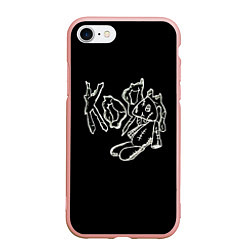 Чехол iPhone 7/8 матовый KoЯn Korn рисунок, цвет: 3D-светло-розовый