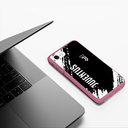 Чехол iPhone 7/8 матовый Fc juventus фс ювентус, цвет: 3D-малиновый — фото 2