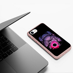 Чехол iPhone 7/8 матовый Глубокий темный космос, цвет: 3D-светло-розовый — фото 2