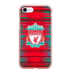 Чехол iPhone 7/8 матовый Ливерпуль logo, цвет: 3D-светло-розовый