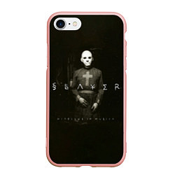 Чехол iPhone 7/8 матовый Diabolus in Musica - Slayer, цвет: 3D-светло-розовый