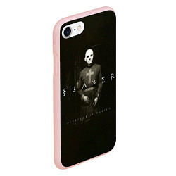 Чехол iPhone 7/8 матовый Diabolus in Musica - Slayer, цвет: 3D-светло-розовый — фото 2