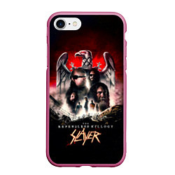 Чехол iPhone 7/8 матовый Slayer: The Repentless Killogy, цвет: 3D-малиновый