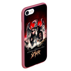 Чехол iPhone 7/8 матовый Slayer: The Repentless Killogy, цвет: 3D-малиновый — фото 2