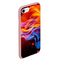 Чехол iPhone 7/8 матовый Огонь и вода Стихия Абстракция, цвет: 3D-баблгам — фото 2