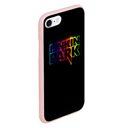 Чехол iPhone 7/8 матовый Linkin Park neon, цвет: 3D-светло-розовый — фото 2