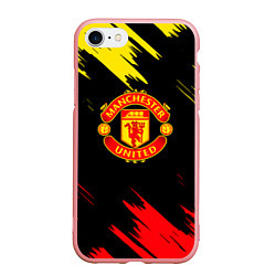 Чехол iPhone 7/8 матовый Manchester united Texture