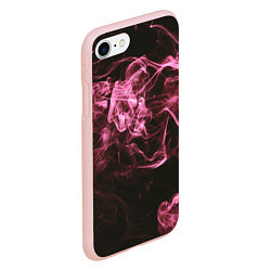 Чехол iPhone 7/8 матовый Неоновые пары дыма - Розовый, цвет: 3D-светло-розовый — фото 2