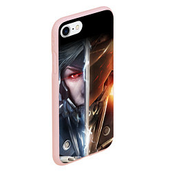 Чехол iPhone 7/8 матовый METAL GEAR RISING САМУРАЙ, цвет: 3D-светло-розовый — фото 2