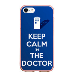 Чехол iPhone 7/8 матовый Keep calm Im the Doctor