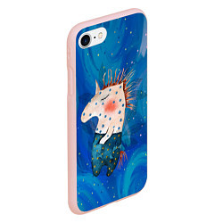 Чехол iPhone 7/8 матовый Конь в звездочках, цвет: 3D-светло-розовый — фото 2