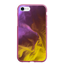 Чехол iPhone 7/8 матовый Неоновые фонари на шёлковой поверхности - Фиолетов, цвет: 3D-малиновый