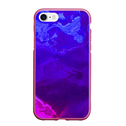 Чехол iPhone 7/8 матовый Циклон Красок, цвет: 3D-малиновый