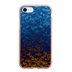 Чехол iPhone 7/8 матовый Marble texture blue brown color