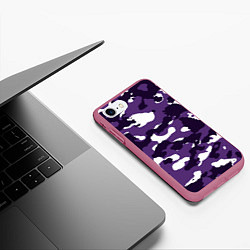 Чехол iPhone 7/8 матовый Amethyst Purple Аметист, цвет: 3D-малиновый — фото 2