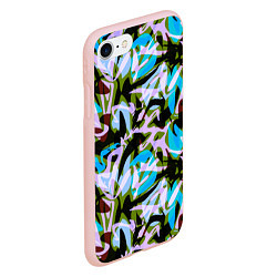 Чехол iPhone 7/8 матовый Абстрактный узор Пятна краски, цвет: 3D-светло-розовый — фото 2