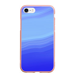 Чехол iPhone 7/8 матовый Blue abstract pattern