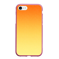 Чехол iPhone 7/8 матовый Оранжевый, желтый градиент, цвет: 3D-малиновый