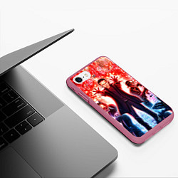 Чехол iPhone 7/8 матовый Stranger Things Странные Дела, цвет: 3D-малиновый — фото 2