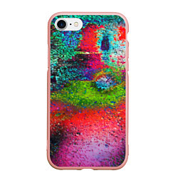 Чехол iPhone 7/8 матовый Pointillism Art Fashion trend, цвет: 3D-светло-розовый