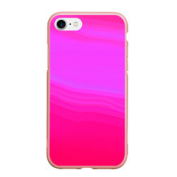 Чехол iPhone 7/8 матовый Neon pink bright abstract background, цвет: 3D-светло-розовый