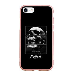 Чехол iPhone 7/8 матовый Skull with inscriptions