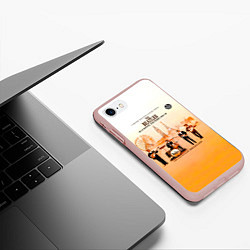 Чехол iPhone 7/8 матовый The Beatles Blackpool And Paris 1964-65, цвет: 3D-светло-розовый — фото 2