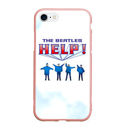 Чехол iPhone 7/8 матовый The Beatles Help!, цвет: 3D-светло-розовый