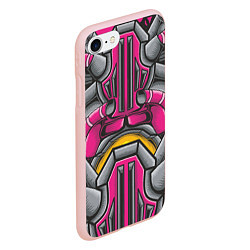 Чехол iPhone 7/8 матовый Костюм робота, цвет: 3D-светло-розовый — фото 2