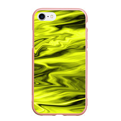 Чехол iPhone 7/8 матовый Неоновый желтый с черным абстрактный узор