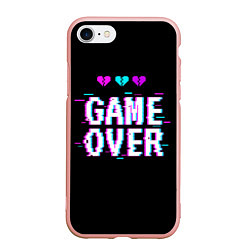 Чехол iPhone 7/8 матовый Game Over Pixels