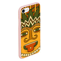 Чехол iPhone 7/8 матовый Polynesian tiki CHILLING, цвет: 3D-светло-розовый — фото 2