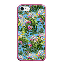 Чехол iPhone 7/8 матовый Милые Цветы