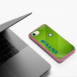 Чехол iPhone 7/8 матовый Inter Поле, цвет: 3D-малиновый — фото 2