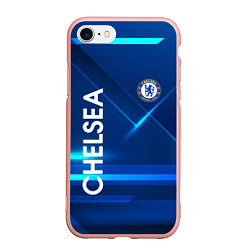 Чехол iPhone 7/8 матовый Chelsea Синяя абстракция