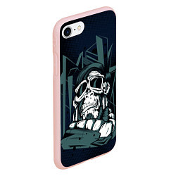 Чехол iPhone 7/8 матовый Страшная обезьяна -путешественник, цвет: 3D-светло-розовый — фото 2