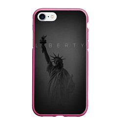 Чехол iPhone 7/8 матовый LIBERTY - СТАТУЯ СВОБОДЫ