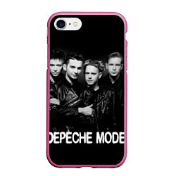 Чехол iPhone 7/8 матовый Depeche Mode - black & white portrait