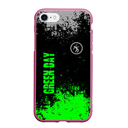 Чехол iPhone 7/8 матовый Green day - hits, цвет: 3D-малиновый