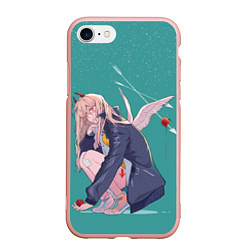 Чехол iPhone 7/8 матовый Милая Макима, цвет: 3D-светло-розовый