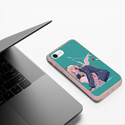 Чехол iPhone 7/8 матовый Милая Макима, цвет: 3D-светло-розовый — фото 2
