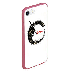 Чехол iPhone 7/8 матовый Берсерк Гатс В Кругу Змея, цвет: 3D-малиновый — фото 2
