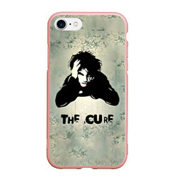 Чехол iPhone 7/8 матовый Роберт Смит - The Cure, цвет: 3D-светло-розовый