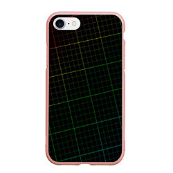 Чехол iPhone 7/8 матовый Радужная сетка - текстура, цвет: 3D-светло-розовый