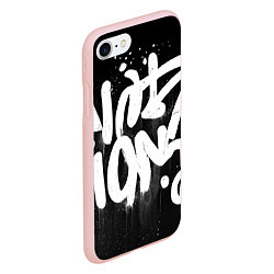Чехол iPhone 7/8 матовый Уличное искусство - Граффити, цвет: 3D-светло-розовый — фото 2