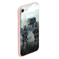 Чехол iPhone 7/8 матовый STALKER Военные Сталкеры, цвет: 3D-светло-розовый — фото 2