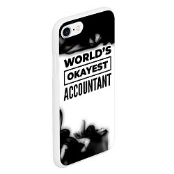 Чехол iPhone 7/8 матовый Worlds okayest accountant - white, цвет: 3D-белый — фото 2