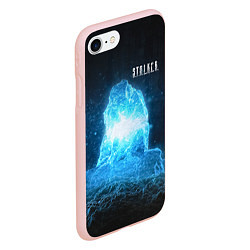 Чехол iPhone 7/8 матовый STALKER Монолит, цвет: 3D-светло-розовый — фото 2