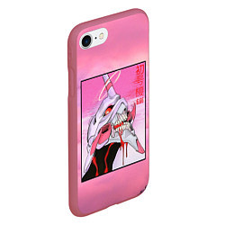 Чехол iPhone 7/8 матовый EVANGELION PINK Берсерк mode, цвет: 3D-малиновый — фото 2